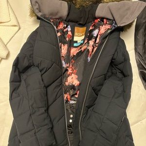 Roxy Dry-Fit Reversible Puffer Snow Coat S Small
